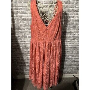 Torrid Blush Midi Lace Dress NWT‎